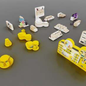 现代商品展示台3D模型下载